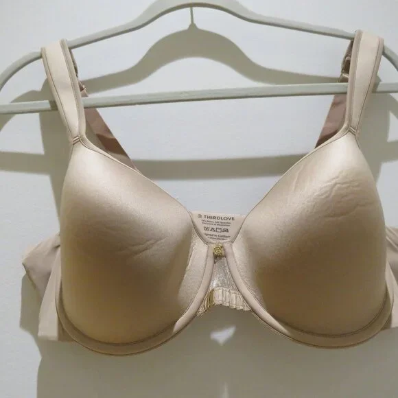 THIRDLOVE 24/7 Classic Perfect Coverage Bra in Taupe Neutral Comfort - Size 38C - Picture 8 of 12